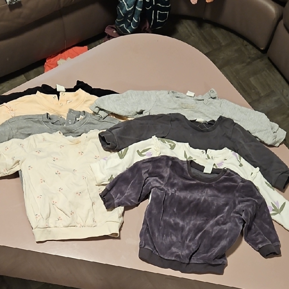 Kids Long Sleeve Pullover Sweatshirt - Purple, Gray, Cream